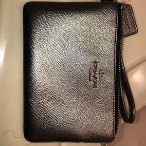 Coach black wristlet
